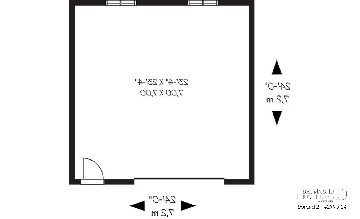 1st level - Simple one-car garage, affordable - Durand 2