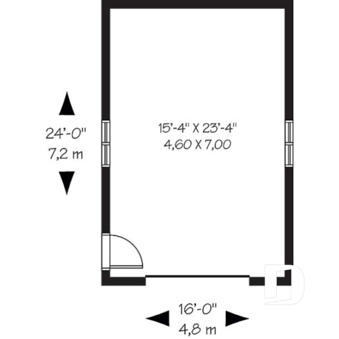 1st level - One-car garage plan, traditional style - Hazel Way