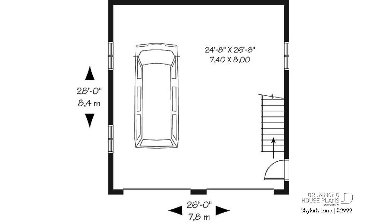 1st level - 2-story 2-car garage with 728 sq.ft. bonus space - Skylark Lane