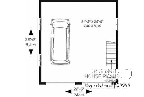 1st level - 2-story 2-car garage with 728 sq.ft. bonus space - Skylark Lane