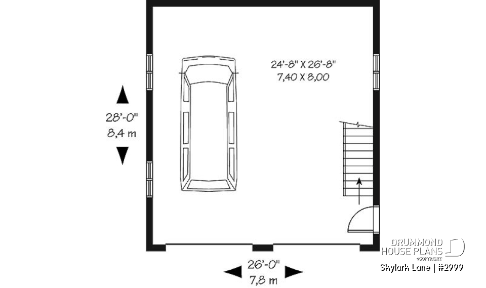 1st level - 2-story 2-car garage with 728 sq.ft. bonus space - Skylark Lane