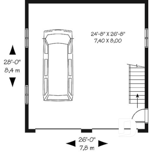 1st level - 2-story 2-car garage with 728 sq.ft. bonus space - Skylark Lane