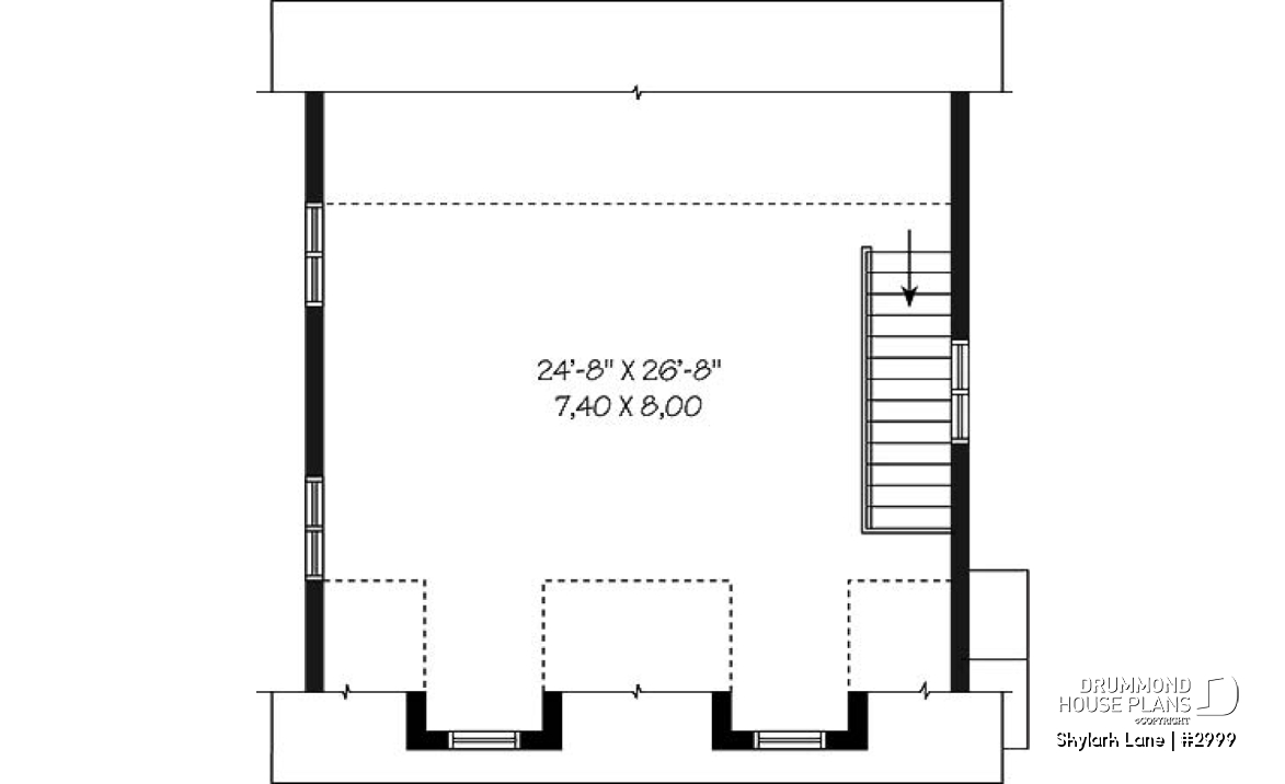 2nd level - 2-story 2-car garage with 728 sq.ft. bonus space - Skylark Lane