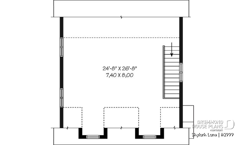 2nd level - 2-story 2-car garage with 728 sq.ft. bonus space - Skylark Lane