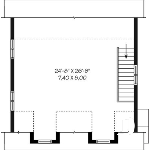 2nd level - 2-story 2-car garage with 728 sq.ft. bonus space - Skylark Lane