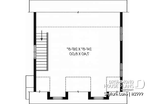2nd level - 2-story 2-car garage with 728 sq.ft. bonus space - Skylark Lane