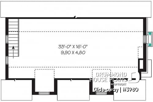 2nd level - Large 3-car garage with bonus room - Glide-away