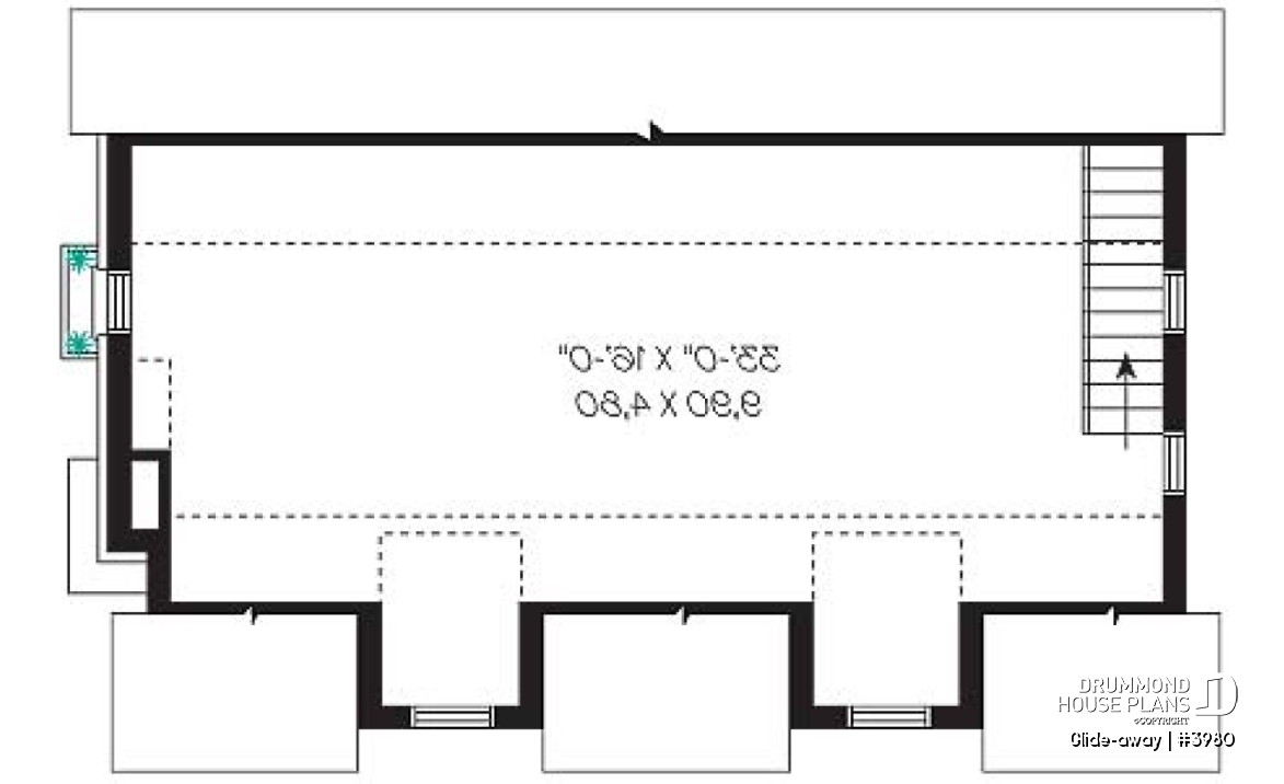 2nd level - Large 3-car garage with bonus room on second floor - Glide-away