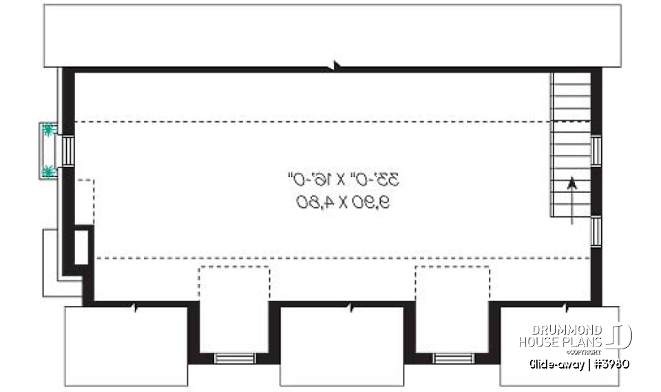 2nd level - Large 3-car garage with bonus room on second floor - Glide-away
