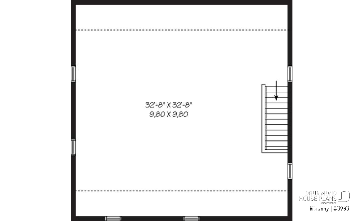 2nd level - Large 3-car garage with workshop, half bath and unfinished bonus room on second floor - Kilkenny