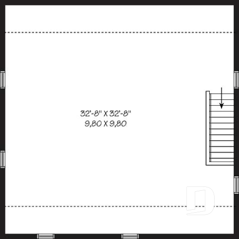 2nd level - Large 3-car garage with workshop, half bath and unfinished bonus room on second floor - Kilkenny