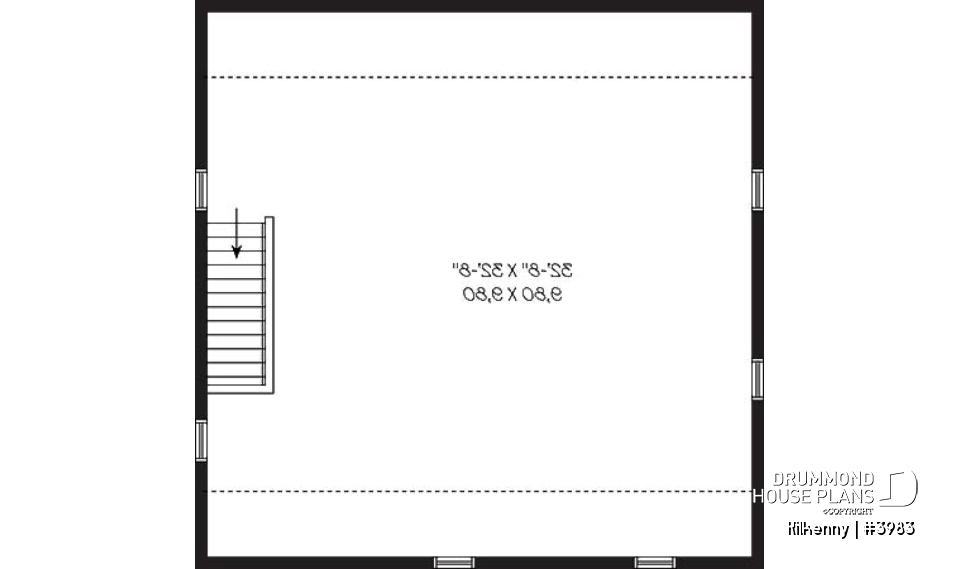 2nd level - Large 3-car garage with workshop, half bath and unfinished bonus room on second floor - Kilkenny