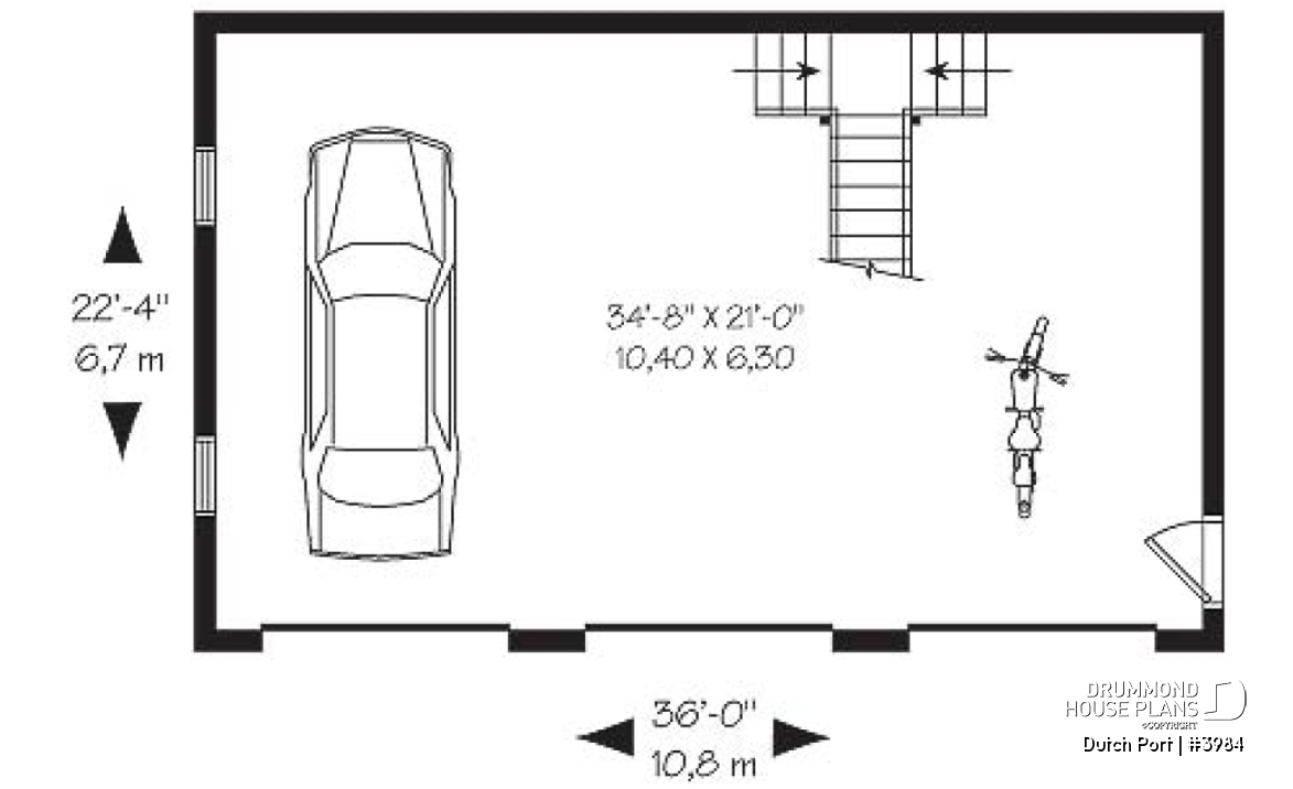 1st level - 3-car garage with large bonus room above - Dutch Port