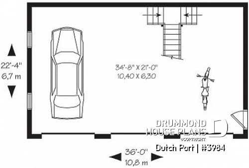 1st level - 3-car garage with large bonus room above - Dutch Port