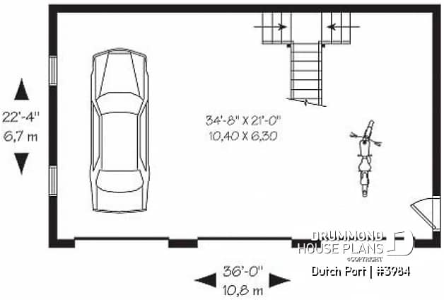 1st level - 3-car garage with large bonus room above - Dutch Port