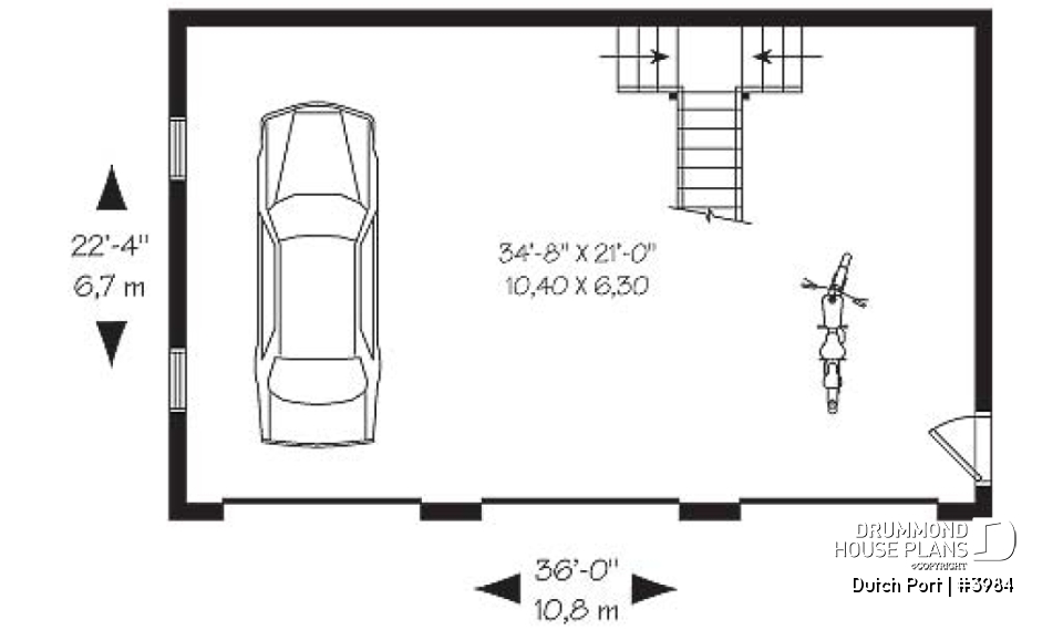 1st level - 3-car garage with large bonus room above - Dutch Port