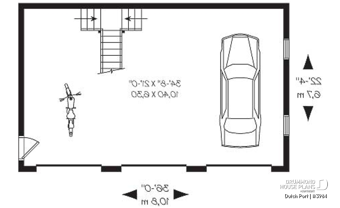 1st level - 3-car garage with large bonus room above - Dutch Port
