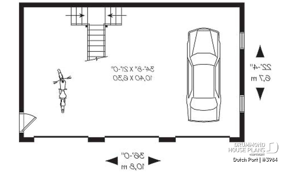 1st level - 3-car garage with large bonus room above - Dutch Port