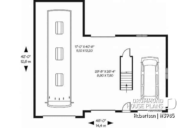 1st level - 3-car garage for RV, and regular cars - Robertson