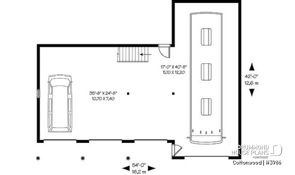 1st level - 4-car garage for RV and regular vehicles + large second floor bonus storage or room - Cottonwood