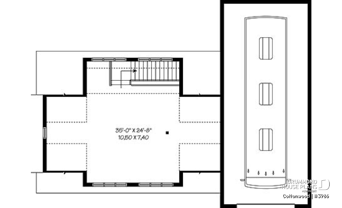 2nd level - 4-car garage for RV and regular vehicles + large second floor bonus storage or room - Cottonwood