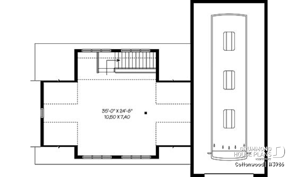 2nd level - 4-car garage for RV and regular vehicles + large second floor bonus storage or room - Cottonwood