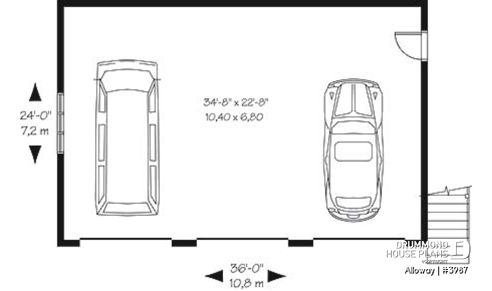 1st level - 3-car garage plan with bonus room to be finished on second floor - Alloway