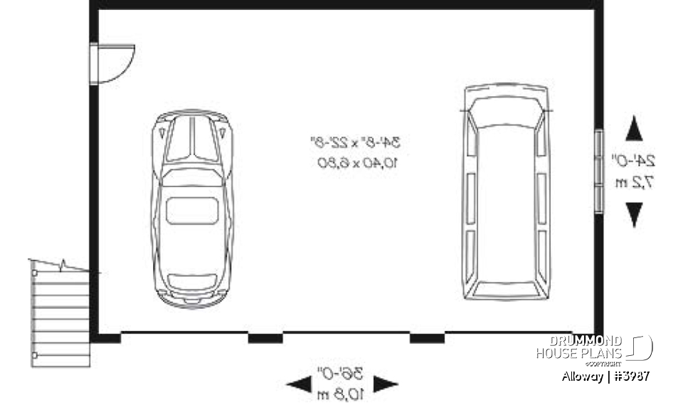 1st level - 3-car garage plan with bonus room to be finished on second floor - Alloway