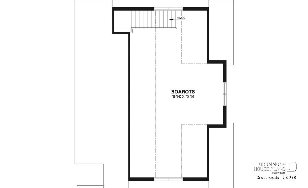 2nd level - 30x36 Country-Style Spacious 2-Car Garage with Loft Storage, Half Bath, Workshop Space and Covered Porch - Crossroads