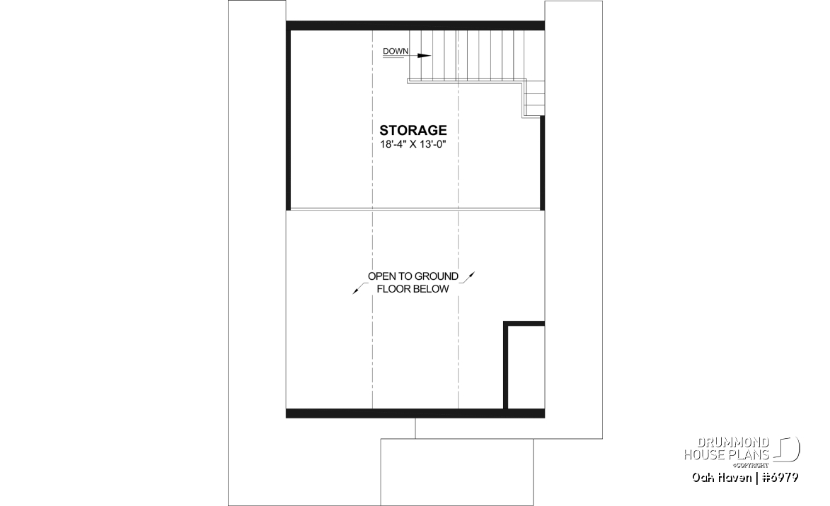 2nd level - Modern Farmhouse two-car garage design with bonus loft and half bath.  - Oak Haven