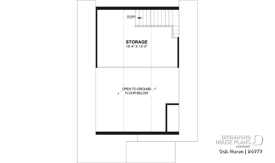 2nd level - Modern Farmhouse two-car garage design with bonus loft and half bath.  - Oak Haven
