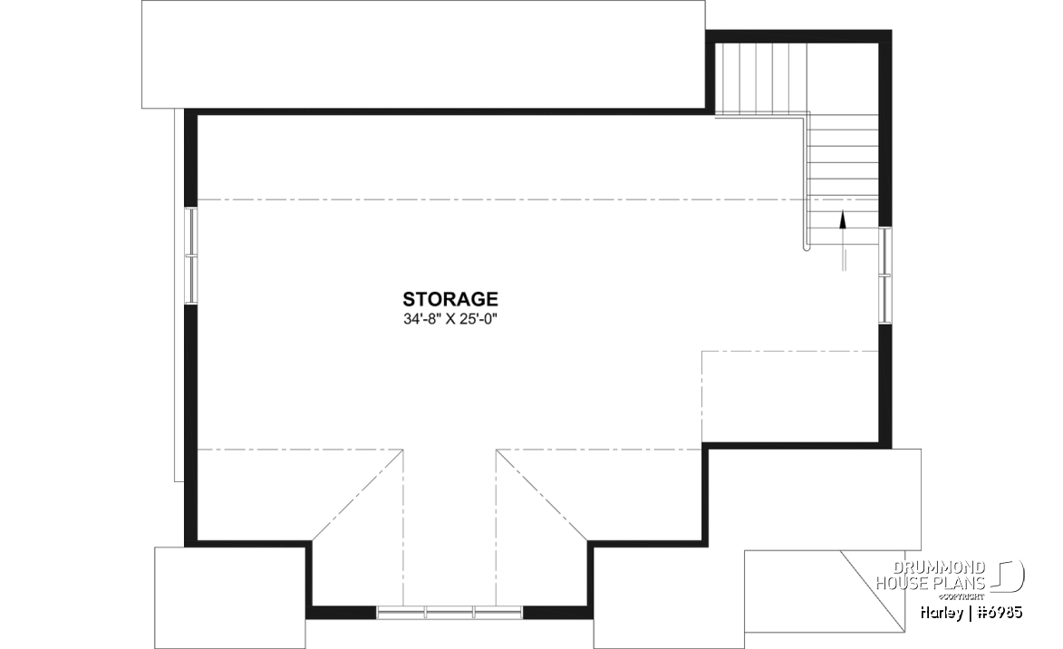 2nd level - Spacious Double Garage Plan with Storage on the Main Floor and Upstairs - Harley