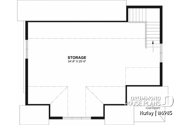 2nd level - Spacious Double Garage Plan with Storage on the Main Floor and Upstairs - Bucolic