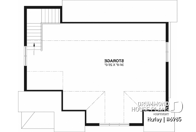 2nd level - Spacious Double Garage Plan with Storage on the Main Floor and Upstairs - Harley