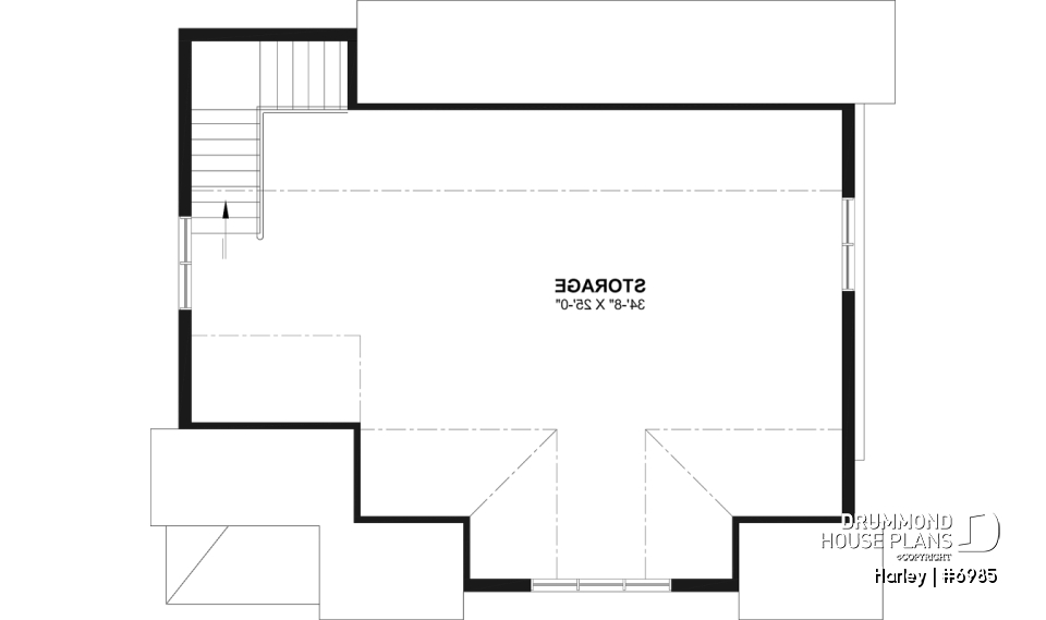 2nd level - Spacious Double Garage Plan with Storage on the Main Floor and Upstairs - Harley
