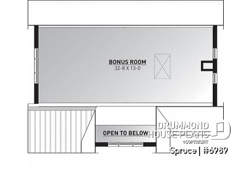 Bonus storage - Beautiful garage plan with workshop and wood stove. Storage area on second floor. - Spruce