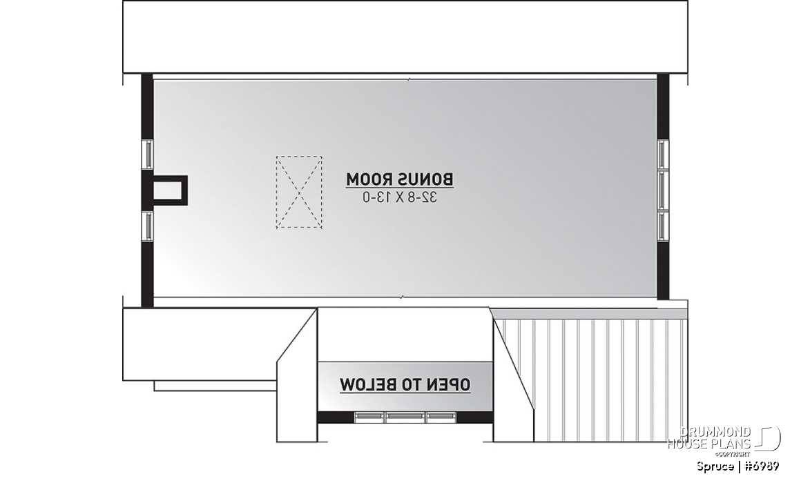 Bonus storage - Beautiful garage plan with workshop and wood stove. Storage area on second floor. - Spruce