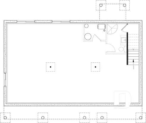 Unfinished basement - Economical 3 bedroom ranch style house plan, ideal for young families and first-home owners - Colton
