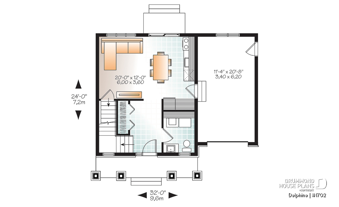 1st level - 2 bedroom tiny home, Country rustic style, open floor plan concept and lots of storage - Delphine