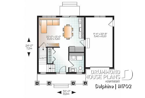 1st level - 2 bedroom tiny home, Country rustic style, open floor plan concept and lots of storage - Delphine