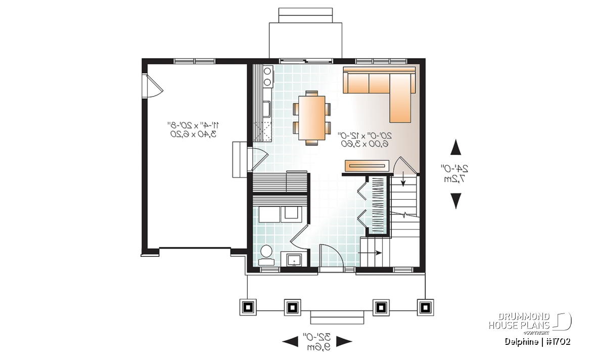 1st level - 2 bedroom tiny home, Country rustic style, open floor plan concept and lots of storage - Delphine