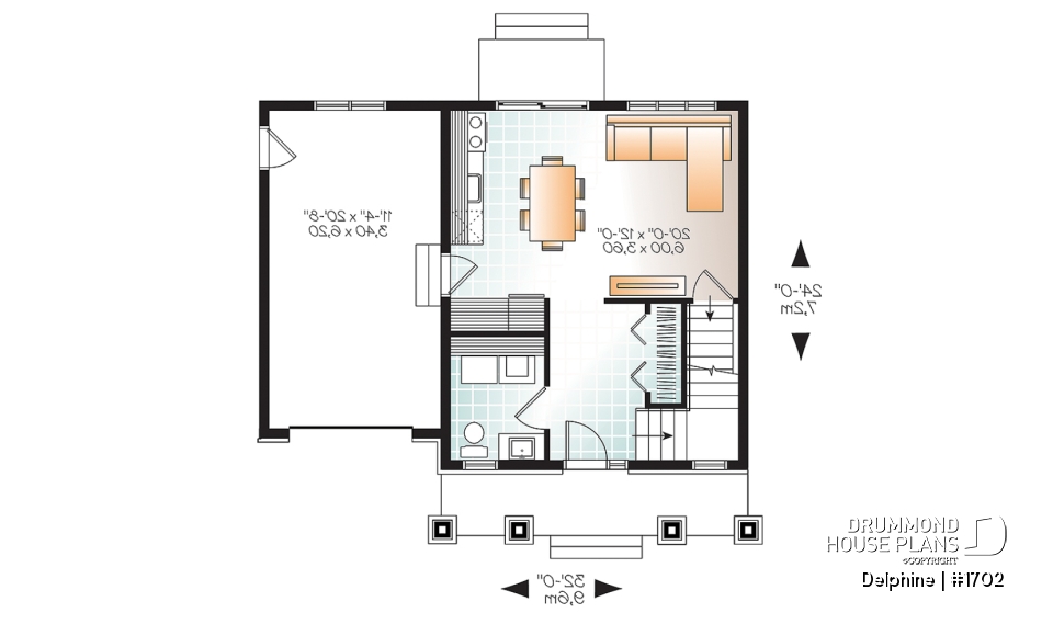 1st level - 2 bedroom tiny home, Country rustic style, open floor plan concept and lots of storage - Delphine