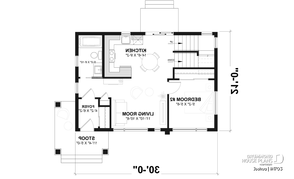 1st level (Optional $) - Compact Modern Home Plan with Open Floor Plan, Upstairs Suite and Spacious Terrace - Joshua