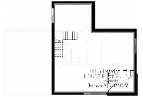 Basement - Modern unique 2 storey house plan, master suite on second floor with private large terrace, garage, and more! - Joshua 2