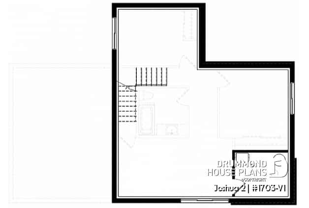 Basement - Modern unique 2 storey house plan, master suite on second floor with private large terrace, garage, and more! - Joshua 2