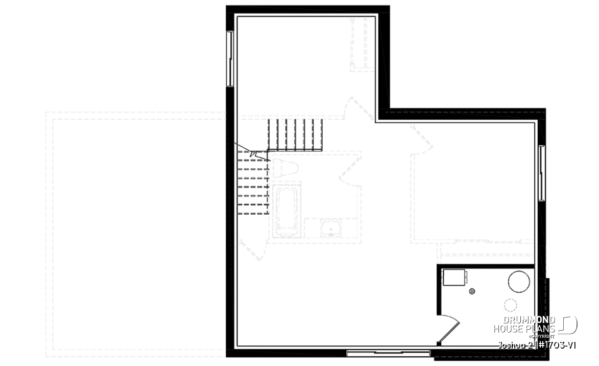 Unfinished basement - Modern unique 2 storey house plan, master suite on second floor with private large terrace, garage, and more! - Joshua 2