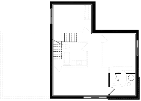 Unfinished basement - Modern unique 2 storey house plan, master suite on second floor with private large terrace, garage, and more! - Joshua 2