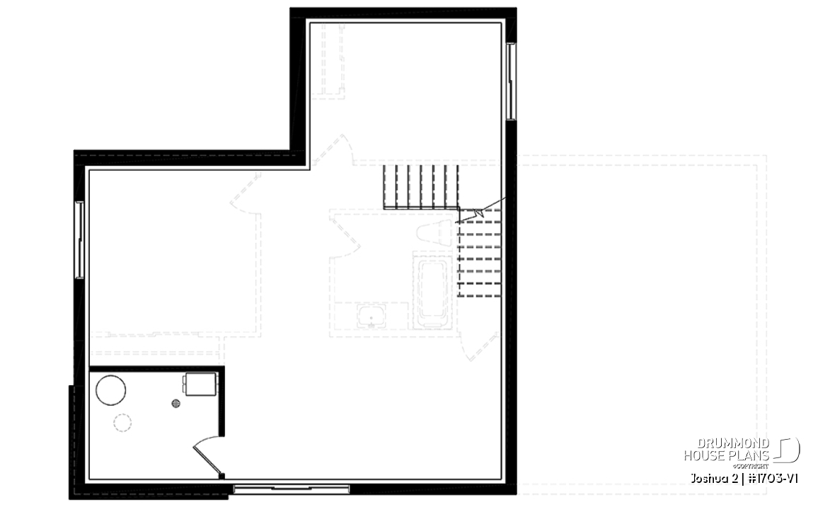 Unfinished basement - Modern unique 2 storey house plan, master suite on second floor with private large terrace, garage, and more! - Joshua 2