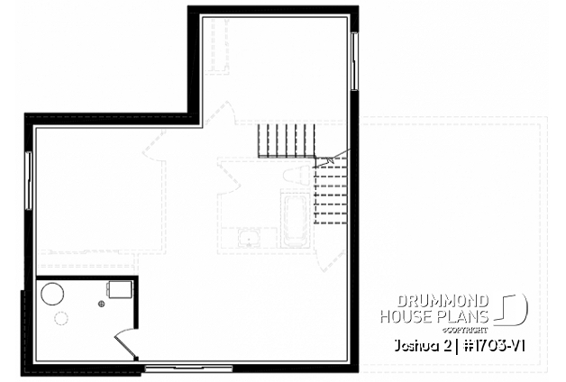 Unfinished basement - Modern unique 2 storey house plan, master suite on second floor with private large terrace, garage, and more! - Joshua 2
