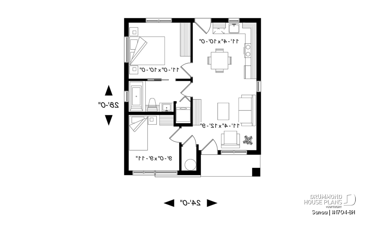1st level - Small and affordable Modern style house, ideal for first-home buyers, 2 bedrooms, open floor plan layout - Sanaa